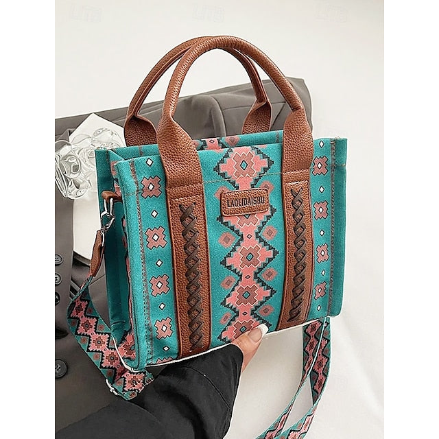 – Ethnic Bag Vintage-Inspired Women's Tote Print Boho