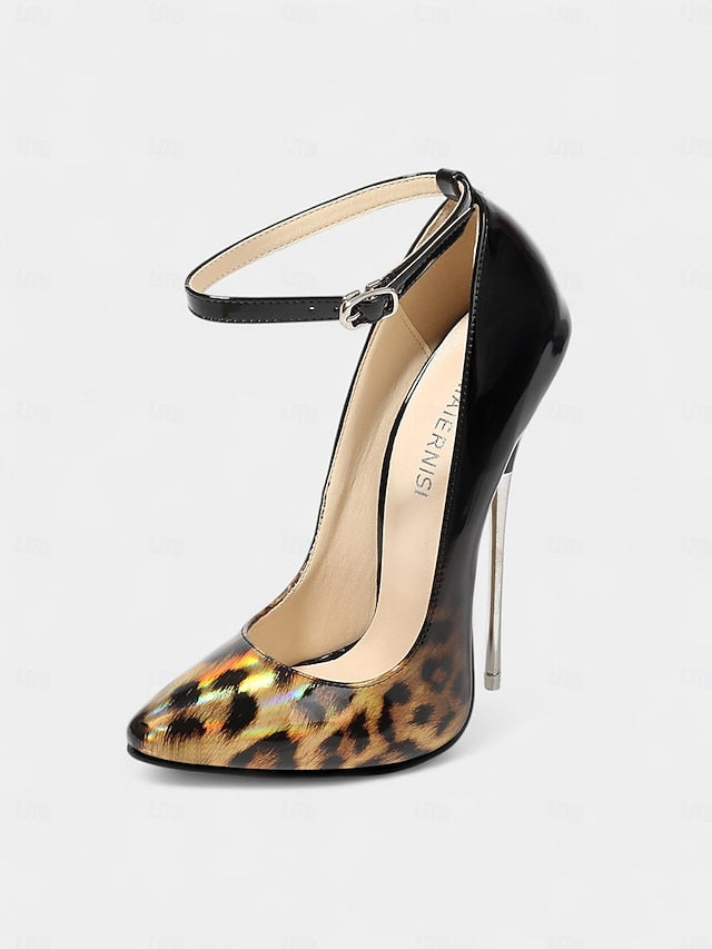 Pumps Red Stiletto Leopard Patent Women's Print Sexy –