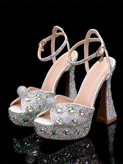 with Sandals Women's Glamorous Platform Crystal-Embellished