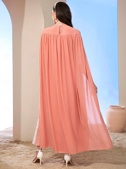 the Bride of Dress Cape Mother Elegant Vintage A-Line