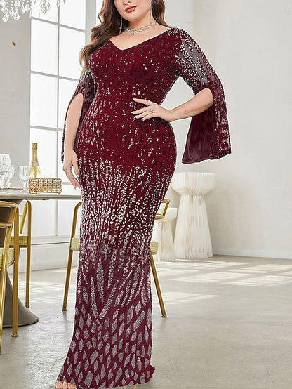 Elegant Party Bride the Size Plus Dress of Curve Mother V