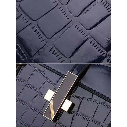 Faux - Croc Patent Women's Handbag Leather Burgundy