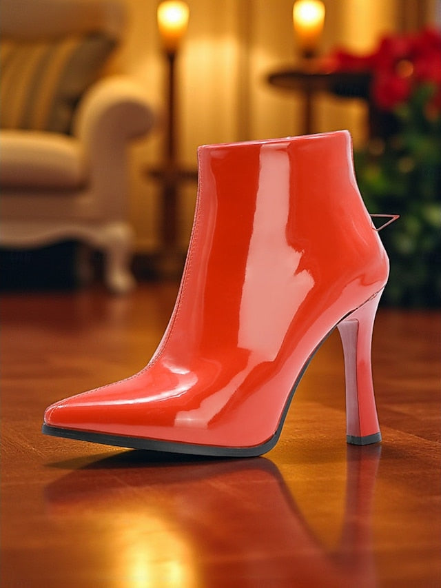 Fur Boots Heel Faux Women's Gold Ankle Lining Stiletto with