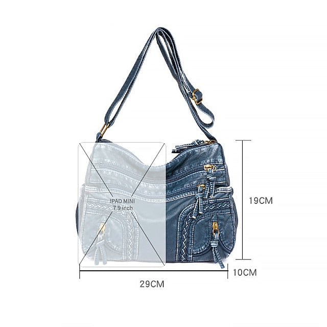 Leather Women's Faux Shoulder Brown Vintage Bag – Boho