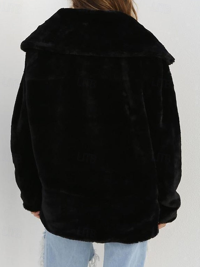 Furs Faux Teddy Warm Women's Coat Comfortable Fur