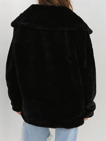 Furs Faux Teddy Warm Women's Coat Comfortable Fur