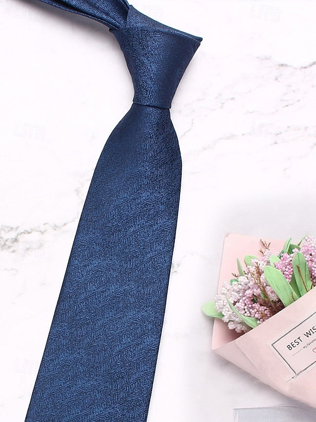 – Christmas Men's Stylish Herringbone Polyester Tie