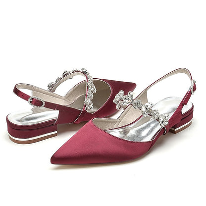 Shoes Women's Heel Flat Wedding Crystal Bridal