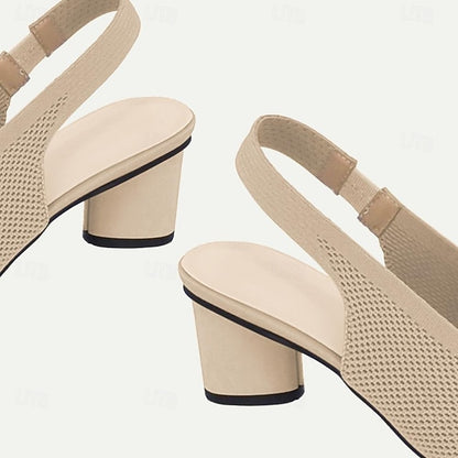 Plus Size Outdoor Flyknit Women's Shoes Heels Wedding