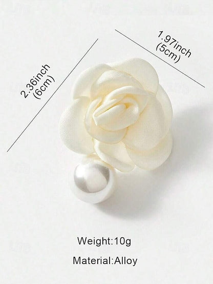 with Drop Stud Pearl Women's Faux Earrings Flower Elegant