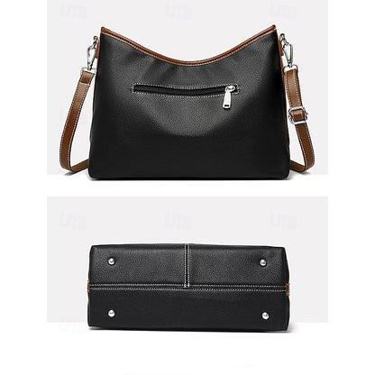 Bag Brown Hobo Leather Faux with Accents Green