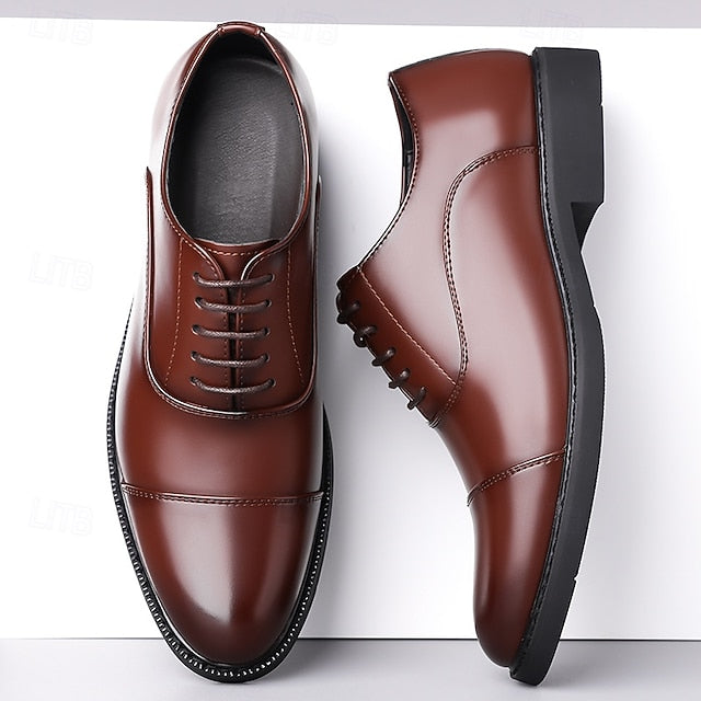 Cap-Toe Brown Classic Men's Oxford Shoes Design –