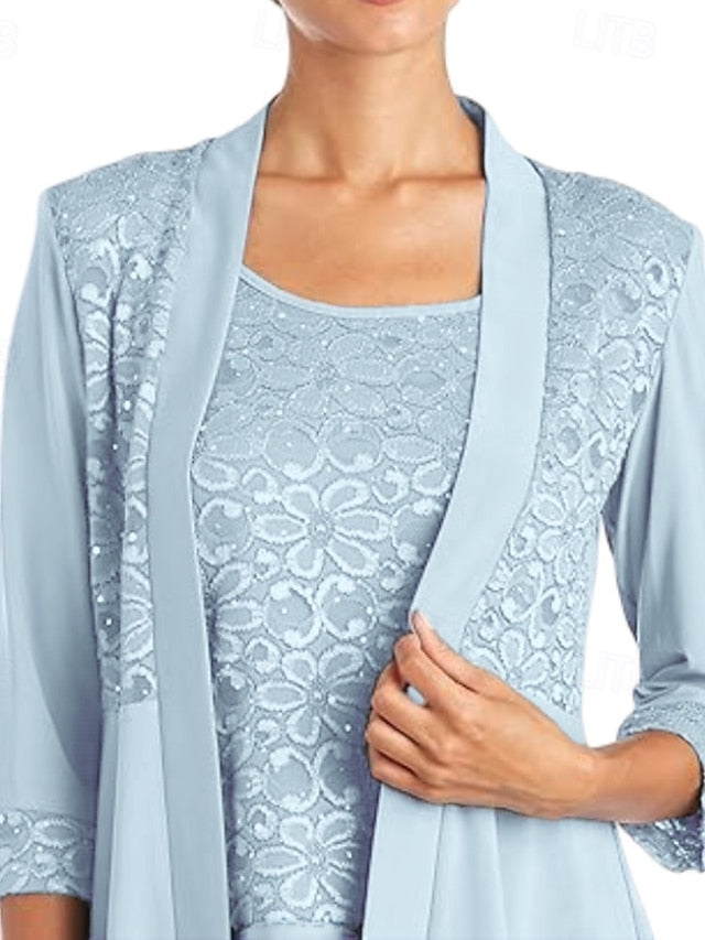 Dress the Piece Elegant Bride Pantsuit of 3 Mother