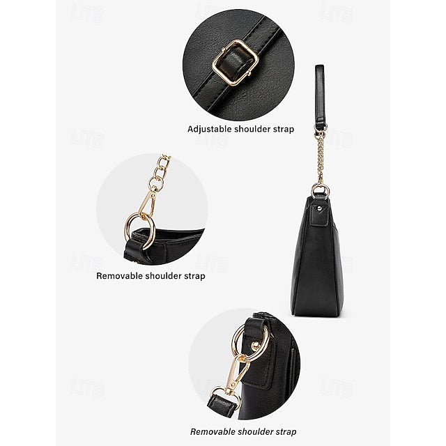 Bag Shoulder Leather Women's Chain Brown Gold Faux with