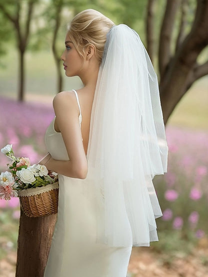 Soft Tulle Classic – Bridal with Elegant Veil Two-Layer