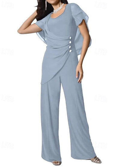 Pantsuit Bride Elegant of Jumpsuit Dress Cape the / Mother