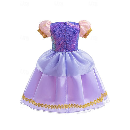Sofia Princess Theme Dress Party Fairytale Rapunzel Flower Girl