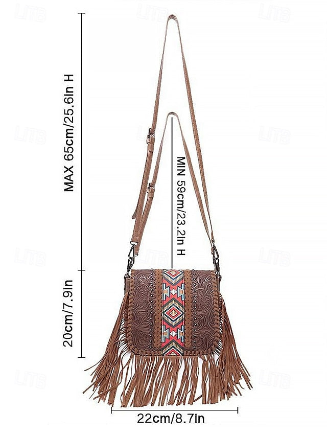 Faux Leather Women's Shoulder Multi-Pocket - Crossbody Bag