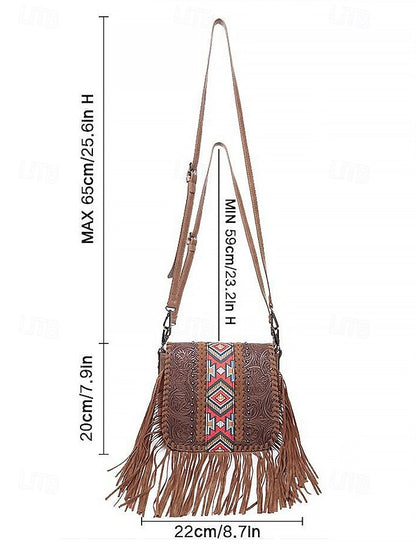 Faux Leather Women's Shoulder Multi-Pocket - Crossbody Bag