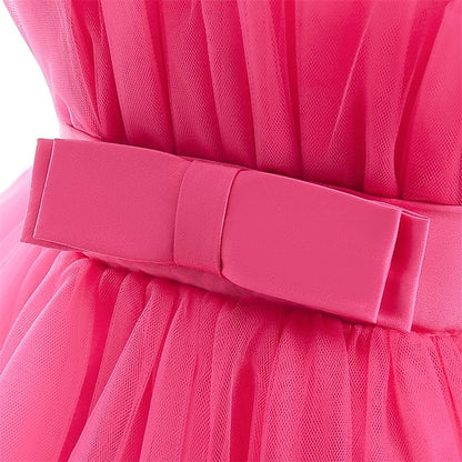 Dress Solid Color Sleeveless Performance Girls' Party Kids