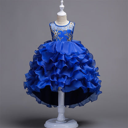 Floral Party 4-13 Dress Girls' Kids Ruffle Wedding Summer