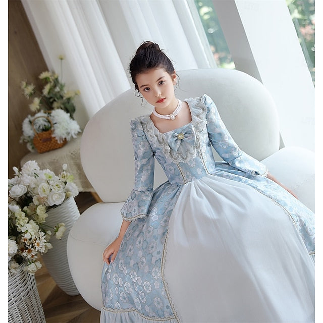 Inspired Flower Rococo Dress Gothic Masquerade Girl Vintage