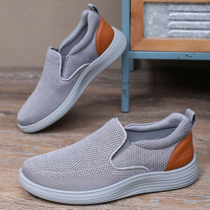 – Sneakers Breathable Navy Men's Knit Stretch Slip-On