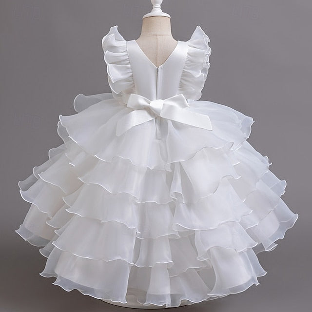 Girls' Dress Asymmetrical Kids Party Floral