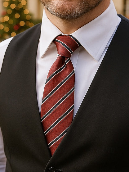 Striped Silk Tie Necktie Paisley and Men's Classic