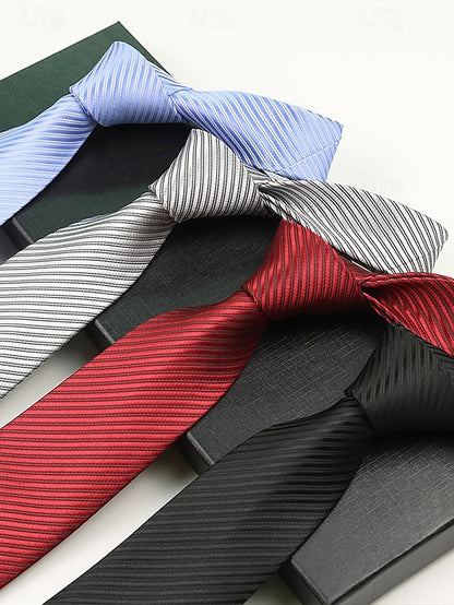 striped satin tie Men's