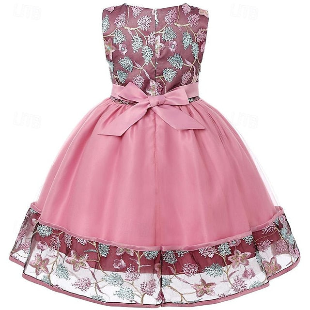 Sleeveless Girl Flower Girls' 3D Party Dress