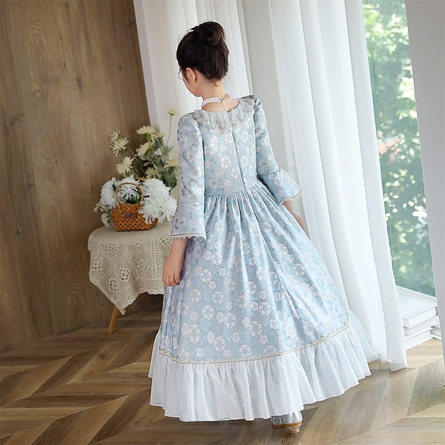 Inspired Flower Rococo Dress Gothic Masquerade Girl Vintage