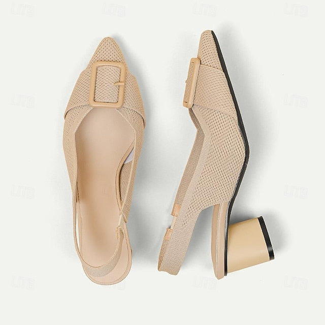 Plus Size Outdoor Flyknit Women's Shoes Heels Wedding