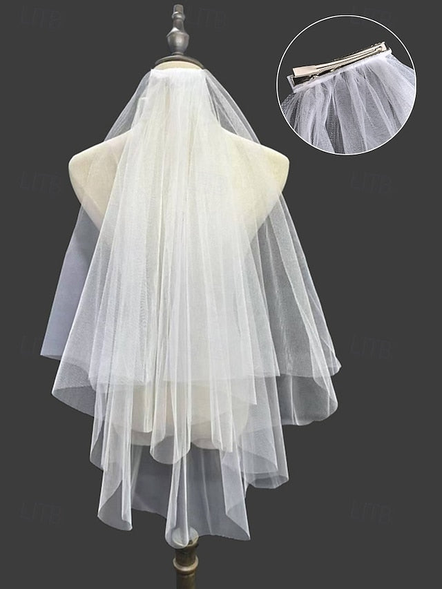Soft Tulle Classic – Bridal with Elegant Veil Two-Layer