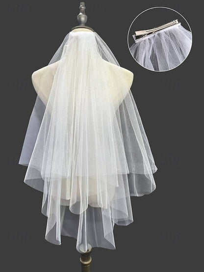 Soft Tulle Classic – Bridal with Elegant Veil Two-Layer