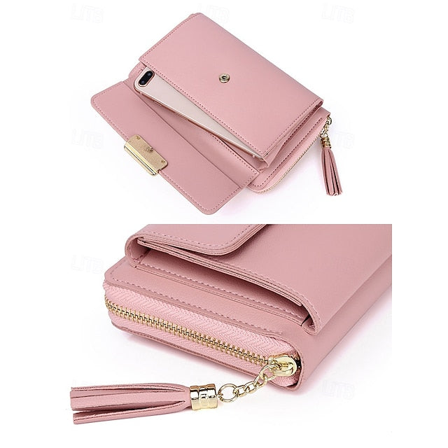 Wristlet Bag Crossbody Leather PU Women's Mobile Phone