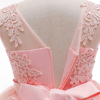 Party Color Kids Girls' Solid Sleeveless Dress