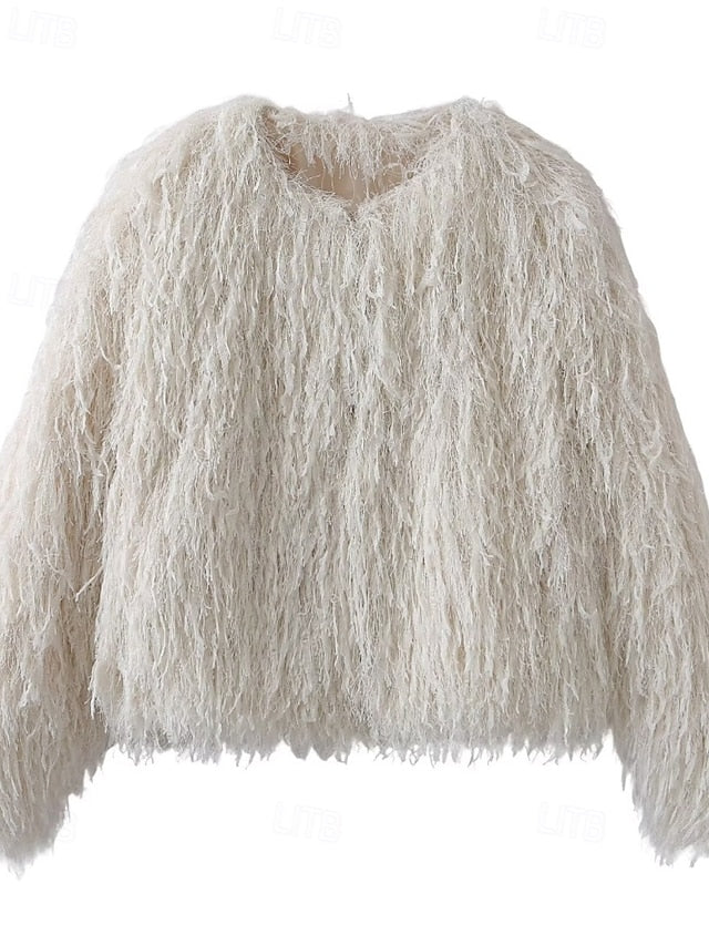 Leathers Faux Women's Fur Furs Comfortable Coat