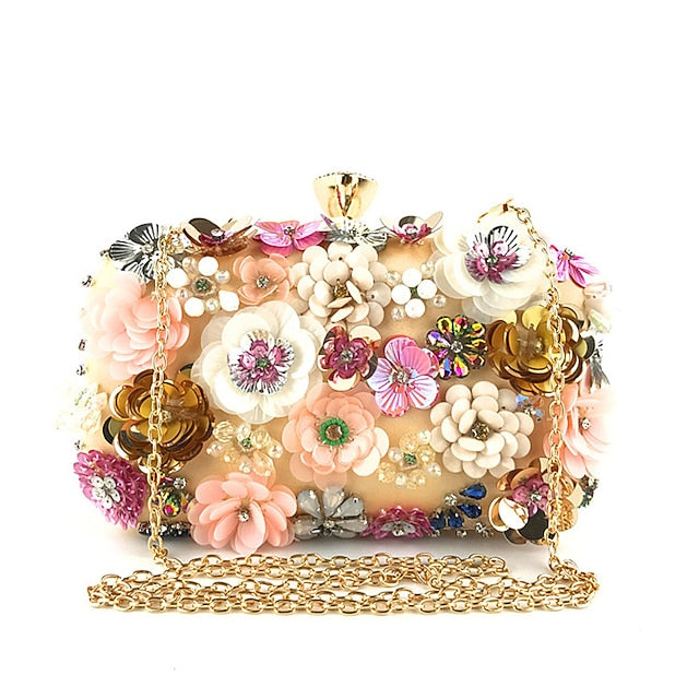 – Clutch Embellished Women's Evening 3D Floral Flower