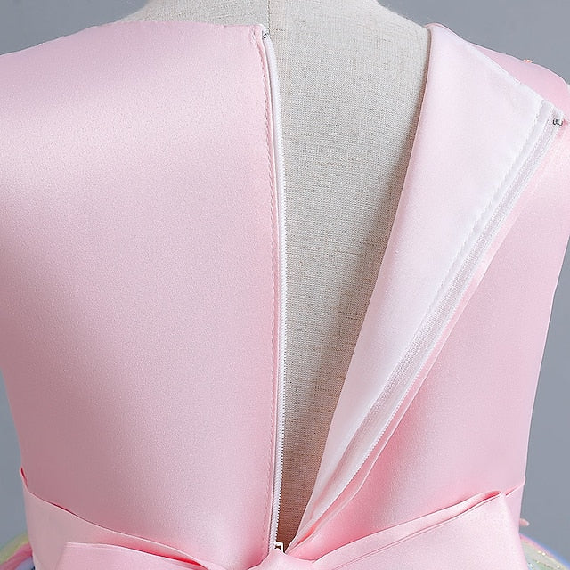 Dress Girl Girls' Kids Sleeveless Floral Party Flower