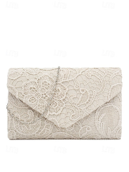 Lace with Chain Bag Women's Evening Strap Clutch