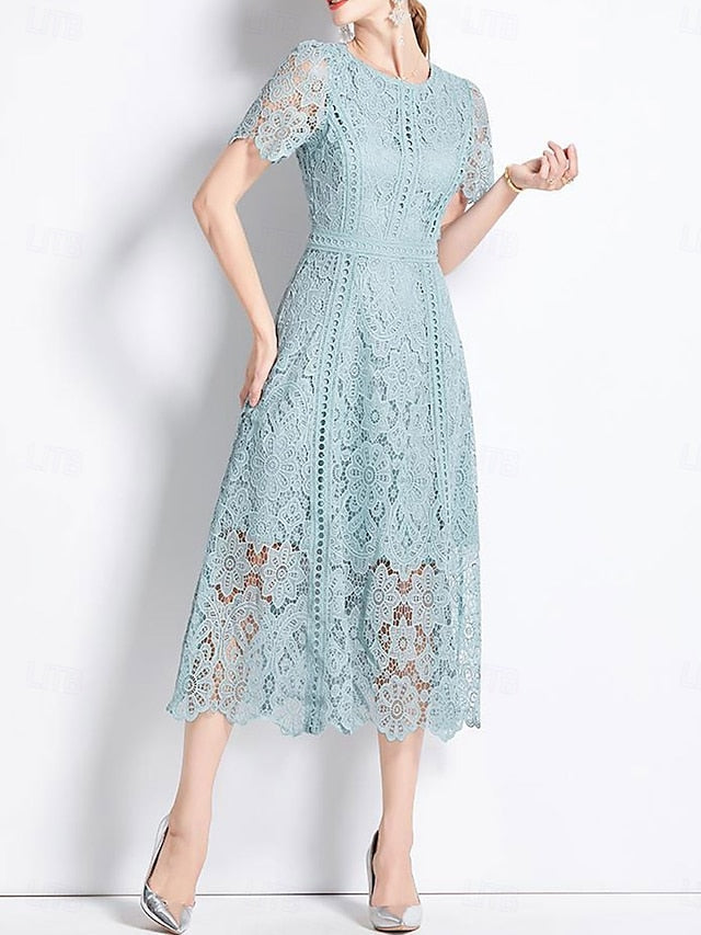 Tea the Dress Length Neck Elegant Mother Bride of Crew