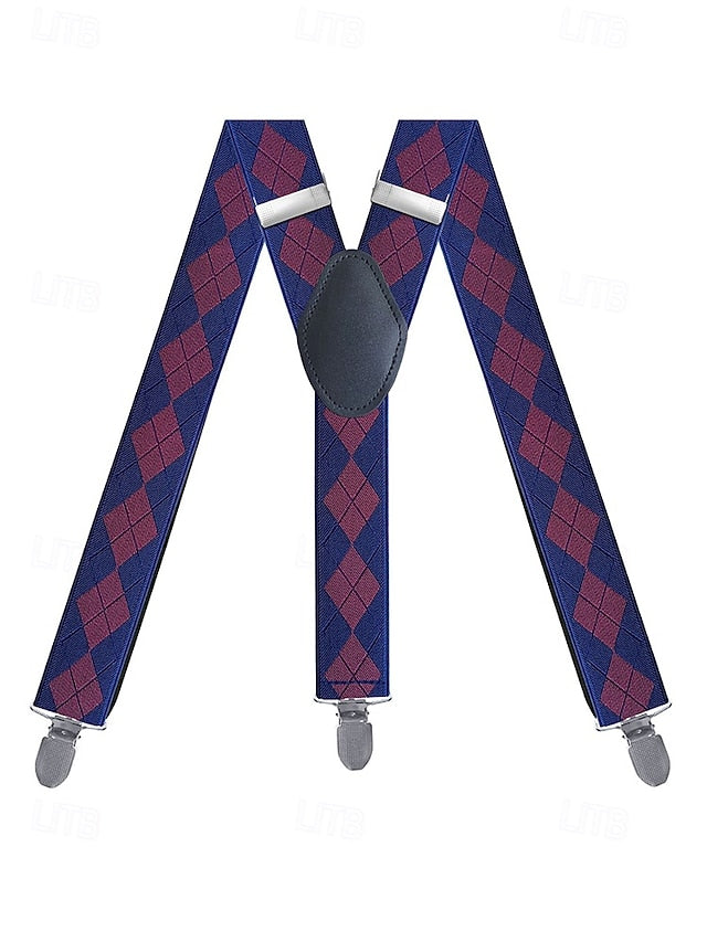 Pattern Classic Argyle Men's – Suspenders Clip-On