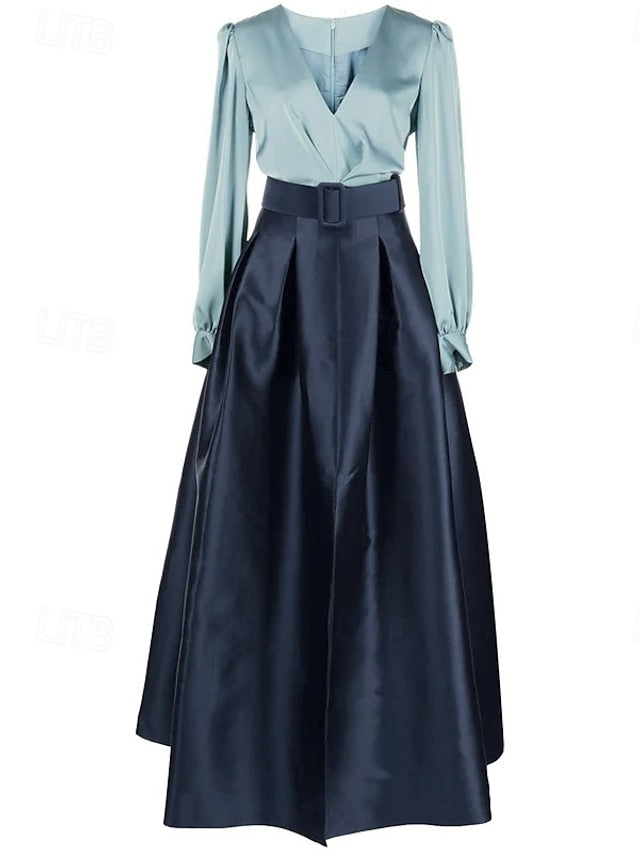 Dress Floor Split Gown A-Line Formal Guest Evening High Wedding