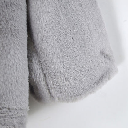 Women's Comfortable Faux Warm Coat Fur Pocket Casual